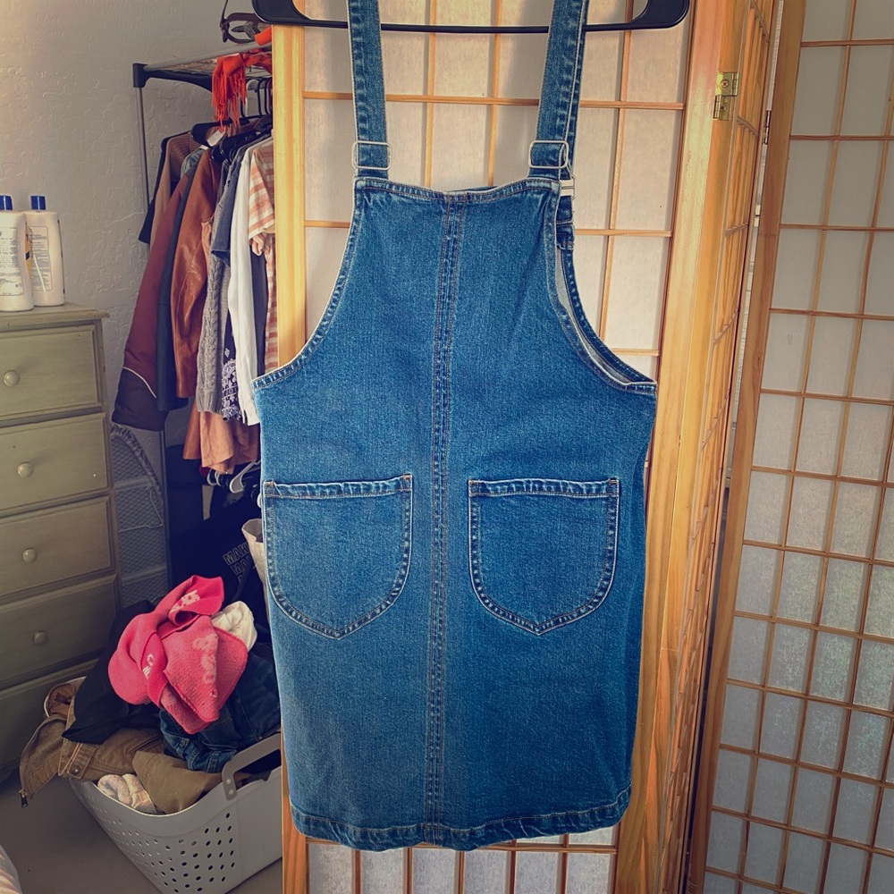 Denim Overall Dress - Picture 2 of 3